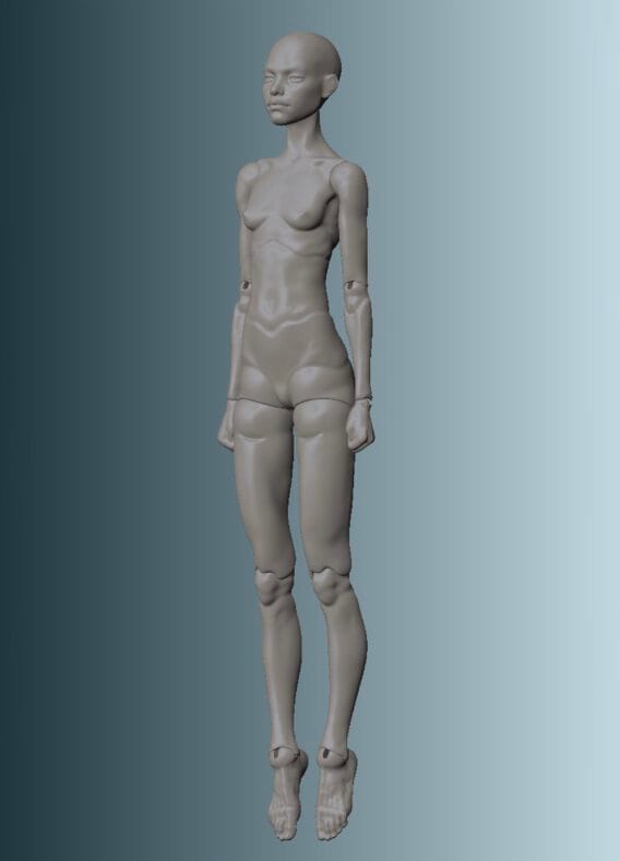 Kiddos collection Girl 2nd Gen. Mannequin – Digital files